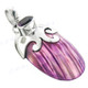 1 3/4" 925 Silver Purple Turbo Shell Amethyst Pendant