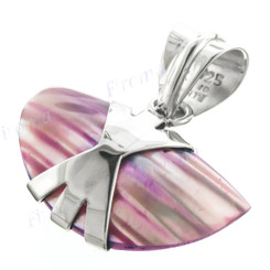 1" 925 Silver Purple Turbo Shell Pendant