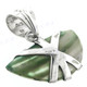 1" 925 Silver Green Turbo Shell Pendant