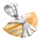 1" 925 Silver Gold Turbo Shell Pendant
