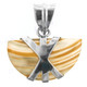 1" 925 Silver Gold Turbo Shell Pendant