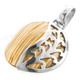 1 1/4" 925 Silver Gold Turbo Shell Pendant