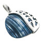 1 1/4" 925 Silver Blue Turbo Shell Pendant
