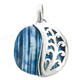 1 1/4" 925 Silver Blue Turbo Shell Pendant