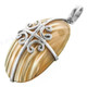 1 9/16" 925 Silver Gold Turbo Shell Pendant