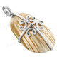 1 9/16" 925 Silver Gold Turbo Shell Pendant