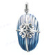 1 9/16" 925 Silver Blue Turbo Shell Pendant