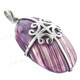 1 9/16" 925 Silver Purple Turbo Shell Pendant