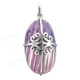1 9/16" 925 Silver Purple Turbo Shell Pendant
