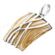 1 3/8" 925 Silver Gold Turbo Shell Pendant