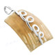 1 3/8" 925 Silver Gold Turbo Shell Pendant