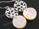 1 1/4" 925 Silver Gold Abalone Shell French Wires Earrings