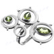 1 3/8" 925 Silver Peridot Face us 5.5 Ring