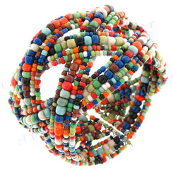 Glass Seed Beads 7" Cuff Bracelet