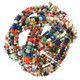 Glass Seed Beads 7" Cuff Bracelet
