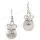 1" 925 Silver Mother Of Pearl Shell French Wires Earrings