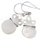 1" 925 Silver Mother Of Pearl Shell French Wires Earrings