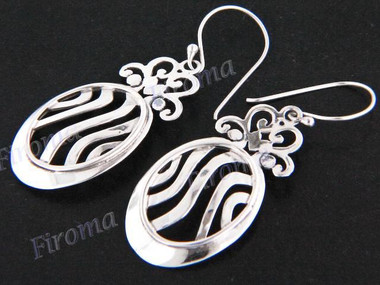 1 1/4" 925 Silver French Wires Earrings