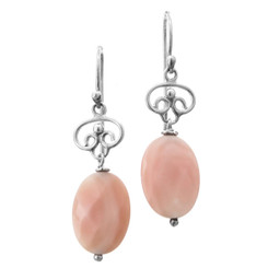 SALE! 1"  PINK LILAC  MOTHER OF PEARL SHELL 925 STERLING SILVER earrings
