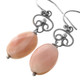 SALE! 1"  PINK LILAC  MOTHER OF PEARL SHELL 925 STERLING SILVER earrings