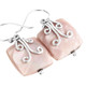 9/16" 925 Silver Mother Of Pearl Shell Lilac Pink French Wires Earrings