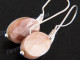 13/16" 925 Silver Mother Of Pearl Shell Lilac Pink French Wires Earrings