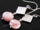 1 5/16" 925 Silver Mother Of Pearl Shell French Wires Earrings