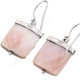 11/16" 925 Silver Pink Mother Of Pearl Shell French Wires Earrings
