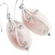 1" 925 Silver Pink Mother Of Pearl Shell French Wires Earrings