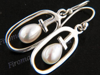 7/8" 925 Silver Freshwater Pearl French Wires Earrings
