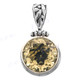 1" 925 Silver Lemon Quartz Pendant