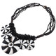 Genuine Cone Shell Seed Beads 18" Black Necklace Pendant