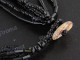 Genuine Cone Shell Seed Beads 18" Black Necklace Pendant