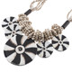 Genuine Cone Shell Seed Beads 18" Silver Khaki Necklace Pendant