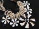 Genuine Cone Shell Seed Beads 18" Silver Khaki Necklace Pendant