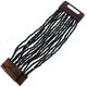 3mm Seed Beads Buckle 7" Onyx Black Bracelet