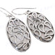 1 3/16" 925 Silver Mother Of Pearl Shell French Wires Earrings