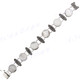925 Silver Mother Of Pearl Shell 7 1/2" Bracelet