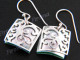 9/16" 925 Silver Green Abalone Shell French Wires Earrings