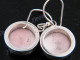 9/16" 925 Silver Pink Mother Of Pearl Shell French Wires Earrings