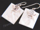 1" 925 Silver White Mother Of Pearl Shell French Wires Earrings