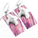 13/16" 925 Silver Purple Turbo Shell Rectangle French Wires Earrings