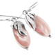 SALE! 13/16" PINK MOTHER OF PEARL SHELL 925 STERLING SILVER earrings