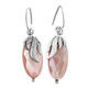 SALE! 13/16" PINK MOTHER OF PEARL SHELL 925 STERLING SILVER earrings