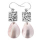 1 3/16" 925 Silver Pink Abalone Shell French Wires Earrings