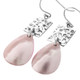 1 3/16" 925 Silver Pink Abalone Shell French Wires Earrings