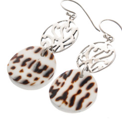 Sale! 1 5/16" Cone Shell 925 Sterling Silver Drop Earrings