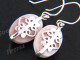 9/16" 925 Silver Pink Mother Of Pearl Shell French Wires Earrings