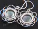 7/8" 925 Silver Peacock Gray Biwa Pearl Flower French Wires Earrings