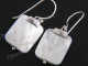 5/8" 925 Silver White Mother Of Pearl Shell French Wires Earrings